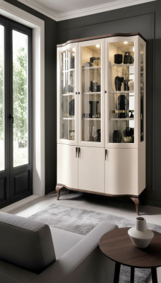 Armoires Vitrine Vitrines Bois Élégant Luxe Verre Armoire Planche en Bois