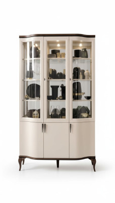 Armoires Vitrine Vitrines Bois Élégant Luxe Verre Armoire Planche en Bois
