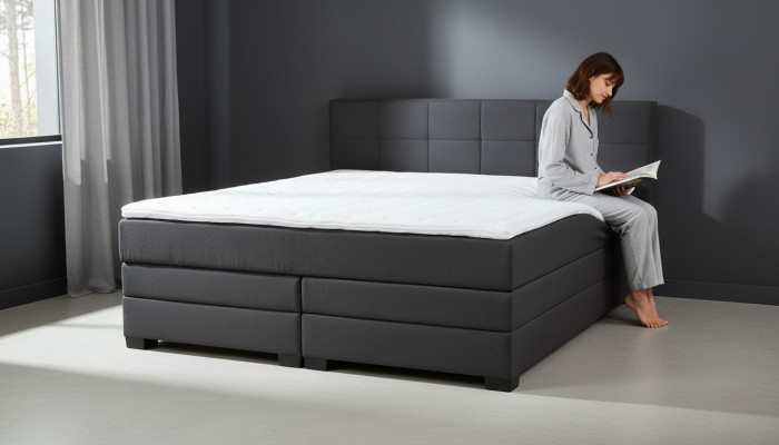 Lits Boxspring vintage Lit rembourré Lit en bois Lit double de l'hôtel de mariage