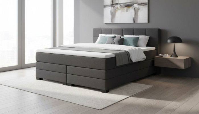 Lits Boxspring vintage Lit rembourré Lit en bois Lit double de l'hôtel de mariage