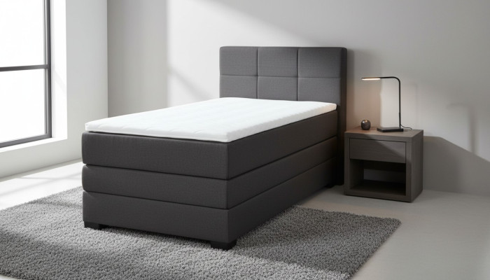 Lit Boxspring Lits d'hôtel 90x200cm Base de lit complète incl. Surmatelas