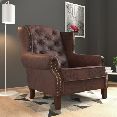 Fauteuil design en cuir de luxe pour la télévision, canapé relax 1 place, salon club