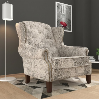 Fauteuil de salon à ailes, fauteuil de lounge, fauteuil cocktail, fauteuil de bar, canapé en cuir design