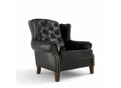 Fauteuil à ailes Fauteuil de télévision Design Rembourrage Canapé Chesterfield en cuir