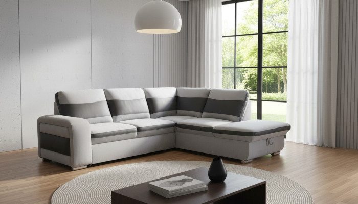 Canapé d'angle Choix Cuir Tissu Rembourrage Textile Lit Kasten Canapé Coin Sofa d'angle