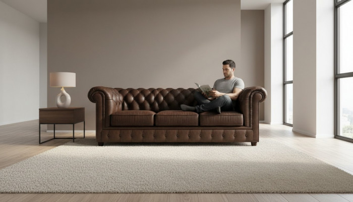 Canapé Chesterfield classique 3 places Canapés Canapés Rembourrage Trois places