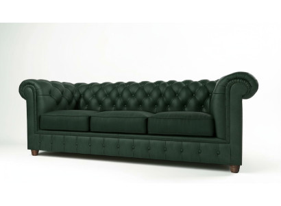 Canapé Chesterfield Canapé Revêtement 3 Places Canapés Sièges Suite Canapés Vert