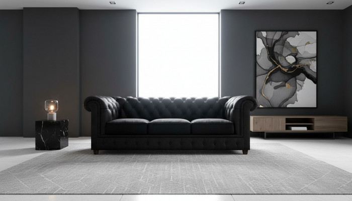 Canapé design 3 places Chesterfield Canapé Tissu Canapés Trois places Canapé