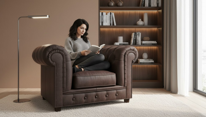 Fauteuil TV Siège Club Lounge Textile Cuir Design Élégant Chesterfield