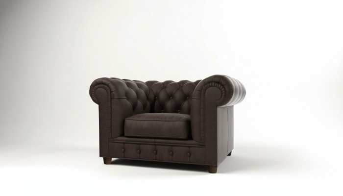 Fauteuil TV Siège Club Lounge Textile Cuir Design Élégant Chesterfield