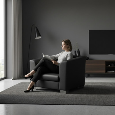 Salon de luxe TV Club Rembourrage Fauteuil Canapé Design Canapé Relax