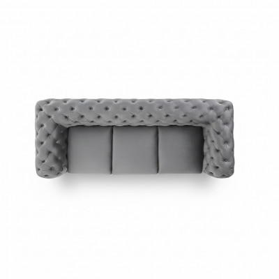 Canapé design 3 places, canapé Chesterfield rembourré, canapés trois places.
