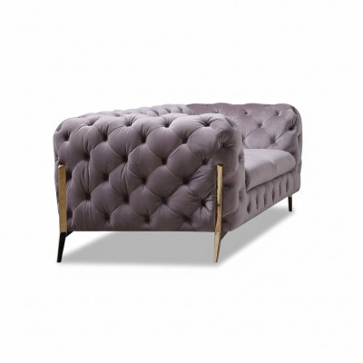 Conception Chesterfield Canapé 2 places Canapé Tissu Velours nouveau Deux places