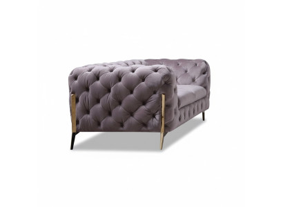 Conception Chesterfield Canapé 2 places Canapé Tissu Velours nouveau Deux places