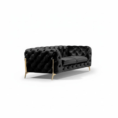 Design canapé Chesterfield 2 places en velours Tissu de revêtement textile Canapés 2 places neufs