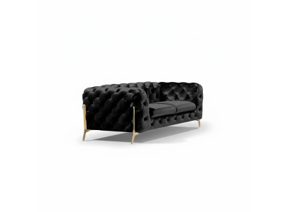 Design canapé Chesterfield 2 places en velours Tissu de revêtement textile Canapés 2 places neufs