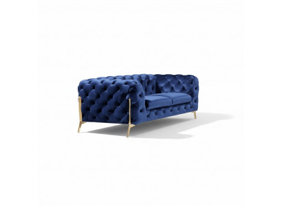 Canapé 2 places de luxe Revêtement canapé Cuir Tissu Canapés Chesterfield Suite neuf
