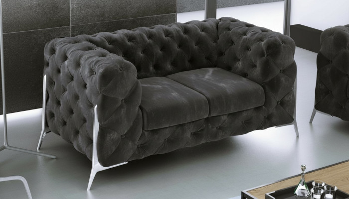 Canapé Chesterfield 2 places Tissu Siège Rembourré Tissu Canapés Canapés en cuir Sofa