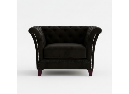 Canapé Chesterfield fauteuil revêtement 1 place Velours Canapés design Canapés décoratifs