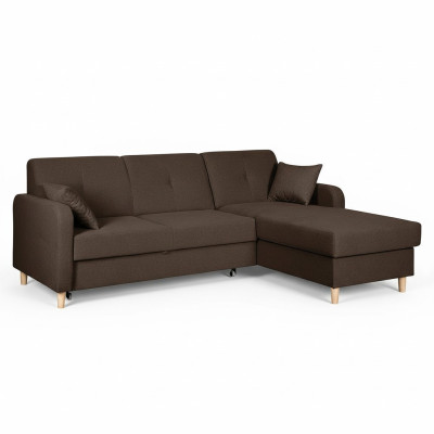 Canapé d'angle Design Canapé-lit Fonction lit canapé Cuir Textile Rembourrage Canapés Coffre