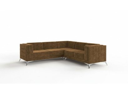Canapé d'angle Design Canapé d'angle en forme de L Canapé Rembourrage de canapé classique Canapés d'angle Canapés Marron neufs