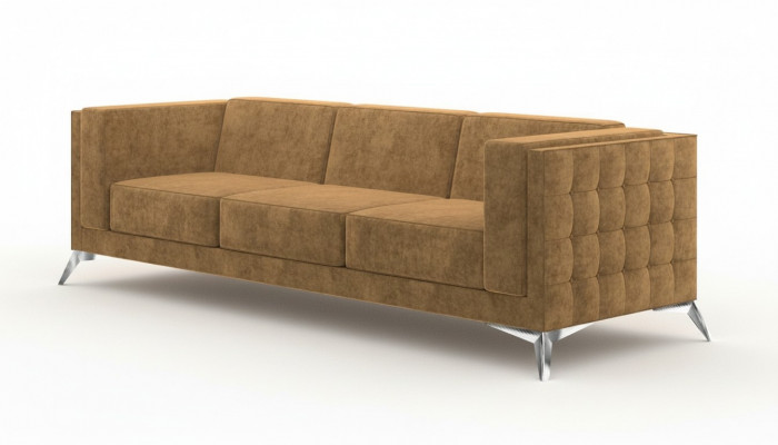 Canapé trois places en tissu pour canapé Chesterfield suite de canapés en tissu rembourré