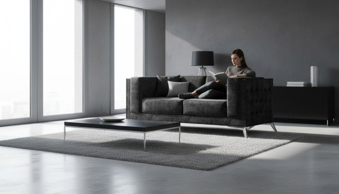 Canapé 2 places en tissu Canapé Deux places Design Moderne Siège Rembourrage Canapés