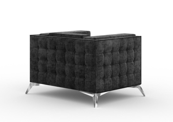 Fauteuil Chesterfield 1 place en tissu, neuf.
