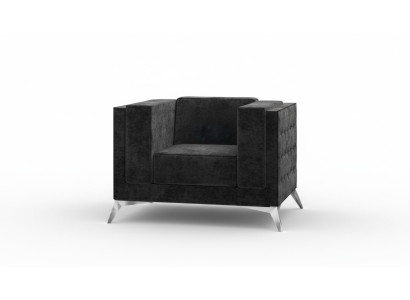 Fauteuil Chesterfield 1 place en tissu, neuf.