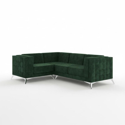 Canapé d'angle Canapé en forme de L Canapé Design Canapés Rembourrage Textile Ensemble d'angle Moderne Vert
