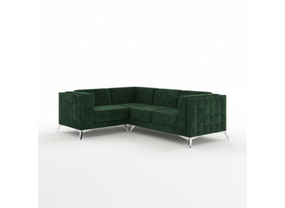 Canapé d'angle Canapé en forme de L Canapé Design Canapés Rembourrage Textile Ensemble d'angle Moderne Vert