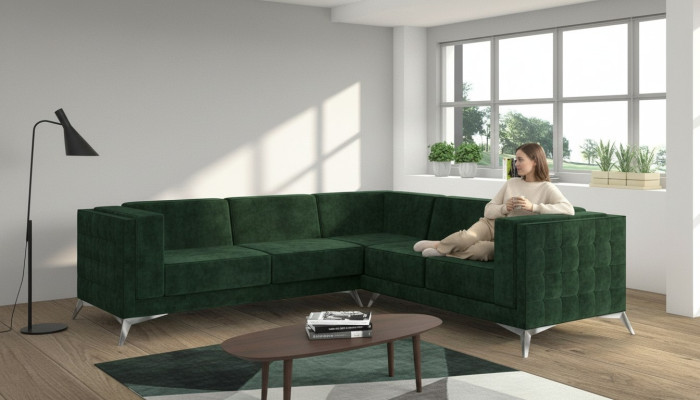 Canapé en L Chesterfield Canapé Canapé Living Landscape Suite Design Classique