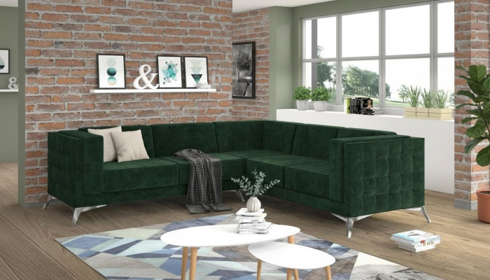Canapé en L Chesterfield Canapé Canapé Living Landscape Suite Design Classique