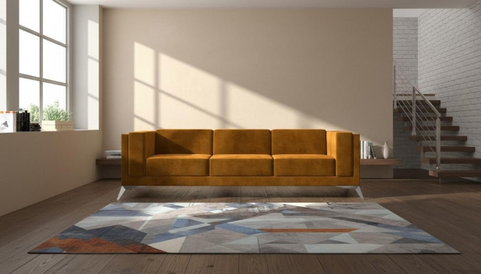 Grand canapé Revêtement Canapé Textile Chesterfield Canapés Tissu xxl Trois places 3 places