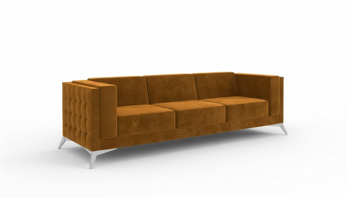 Grand canapé Revêtement Canapé Textile Chesterfield Canapés Tissu xxl Trois places 3 places