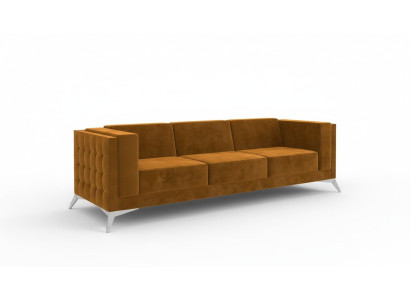 Grand canapé Revêtement Canapé Textile Chesterfield Canapés Tissu xxl Trois places 3 places