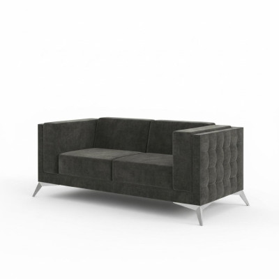 Canapé Chesterfield Sofa Upholstery Canapé 2 places Sièges Suite Canapés Gris nouveaux