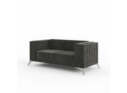 Canapé Chesterfield Sofa Upholstery Canapé 2 places Sièges Suite Canapés Gris nouveaux