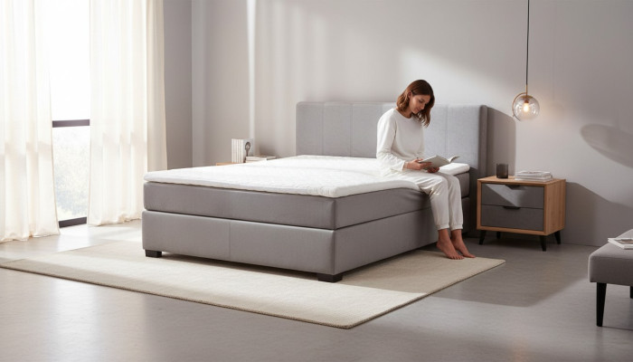 Design élégant lit lits lit rembourré lit double sommier tapissier 140x200cm
