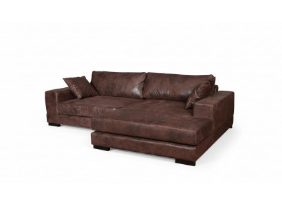 Grand canapé d'angle de canapé de canapé vintage xxl Ensemble de coins Upholstery Corner Suite Paysage vivant