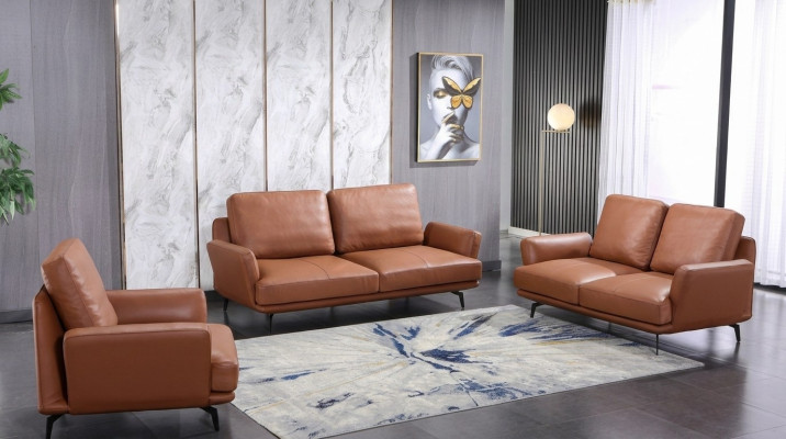 Ensemble de canapé 3 places + 2 places en cuir Canapé Canapé Salon suite paysage design moderne