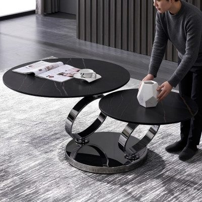 Table basse Table à café de luxe Table de canapé Tables d'appoint pour café Table ronde de salon
