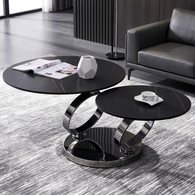 Table basse Table à café de luxe Table de canapé Tables d'appoint pour café Table ronde de salon