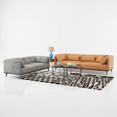 Ensemble de canapé 4+3+2 Canapé en cuir Canapé Canapé moderne en cuir Design de salon Suite