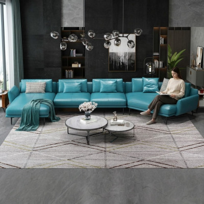 Canapé en forme de U Ledeh Salon paysager Suite Design Moderrsofa Coucn Sofas Turquoise