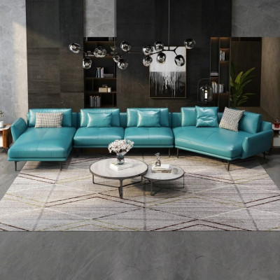 Canapé en forme de U Ledeh Salon paysager Suite Design Moderrsofa Coucn Sofas Turquoise