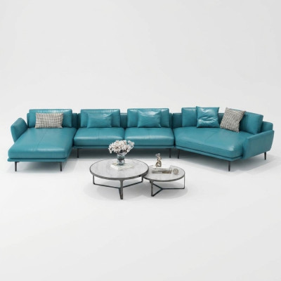 Canapé en forme de U Ledeh Salon paysager Suite Design Moderrsofa Coucn Sofas Turquoise