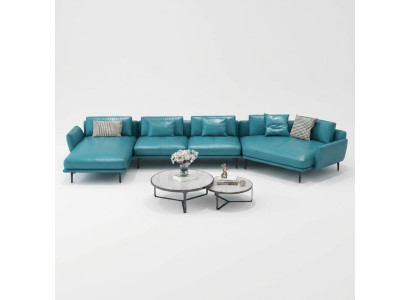 Canapé en forme de U Ledeh Salon paysager Suite Design Moderrsofa Coucn Sofas Turquoise
