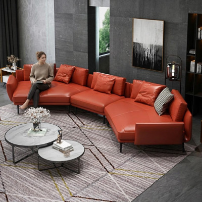 Paysage de vie Suite Design Moderne Canapé Canapé d'angle Canapé en forme de U Canapé en cuir Canapé