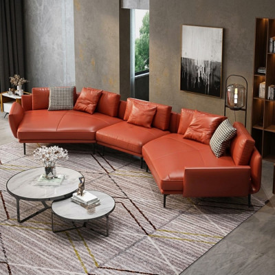 Paysage de vie Suite Design Moderne Canapé Canapé d'angle Canapé en forme de U Canapé en cuir Canapé